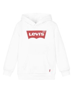 Levi&#039;s Boys White &amp; Red Logo Cotton Hoodie
