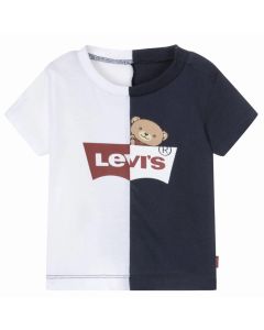 Levi&#039;s Boys Blue &amp; White Teddy Bear T-Shirt