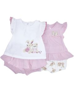 Mayoral Baby Girl Pink Short Set (2 Pack)