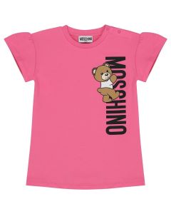 Moschino Baby Girl&#039;s Pink Bear Dress SS24