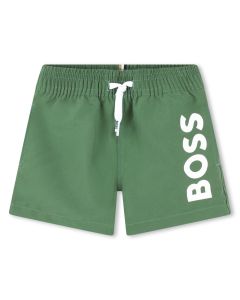 BOSS Baby Boys NS 24 Khaki Green Swim Shorts