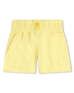 DKNY Girls Yellow SS24 Cotton Jersey Shorts