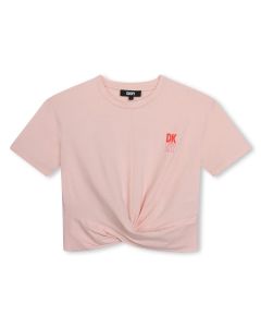 DKNY Teen Girls Pink Cotton Knot T-Shirt