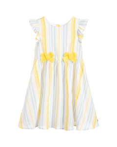 Lili Gaufrette Yellow & Blue Striped Dress