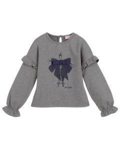 Lili Gaufrette Girls Grey Lowe Sweatshirt