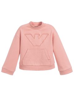 Emporio Armani Girls Pink Cotton Sweatshirt