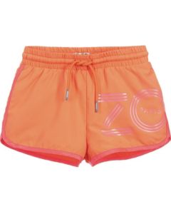 Kenzo Kids Girls Orange Logo Swim Shorts