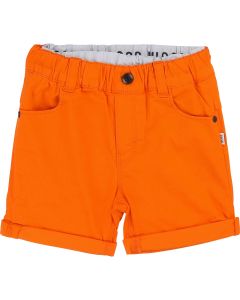 BOSS Boys Orange Cotton Double Waistband Logo Shorts