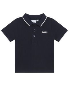 BOSS Boys WS23 Navy Blue Cotton Polo Shirt
