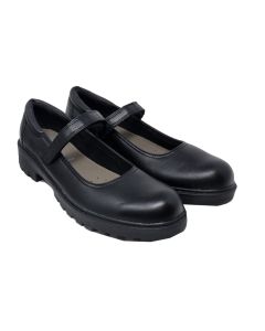 Geox Girls Black Leather "Casey" Ballet Flat Style Shoes