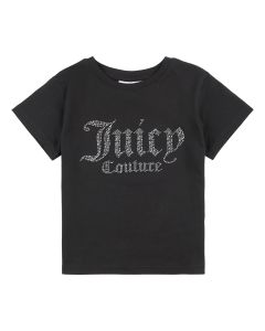 Juicy Couture Girls Black T-shirt With Diamante Detail