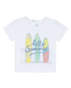 Absorba Baby Boy's White Surfboard Print T-Shirt