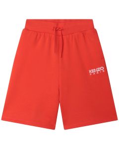 KENZO Boys Bright Orange Cotton Shorts