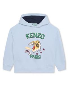 KENZO KIDS  Boys Pale Blue Varsity Tiger Hoodie
