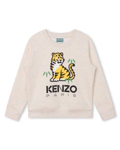 KENZO KIDS Boys Ivory Cotton KOTORA Tiger Sweatshirt