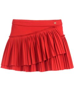 LILI GAUFRETTE Red Viscose Jersey Skirt