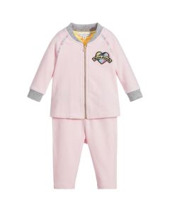 Little Marc Jacobs Girl's Pink Logo Tracksuit 