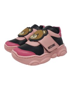 Moschino Kids-Teen Pink With Large Teddy Trainers