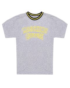 Moschino Kid-Teen Grey & Yellow Cotton T-Shirt