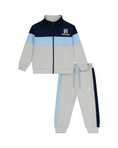 Mitch &amp; Son Boys Grey and Blue &#039;Pablo&#039;Tracksuit