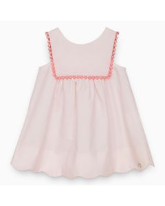 Tartine et Chocolat Pale Pink Sleeveless Bib Dress