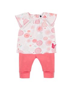 3Pommes Baby Girl's Coral 2 Piece Set