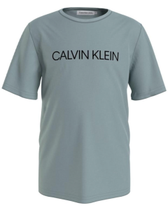 Calvin Klein Boys Muted Aqua Blue T-shirt