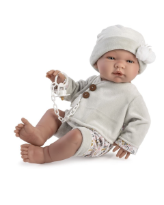 ASI Baby Boy 'Pablo' Grey Cozy Jacket & Hat 43cm Doll