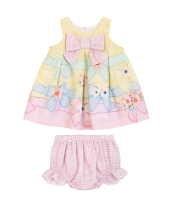 Balloon Chic Two Piece Pastel Bows And Bottoms Set