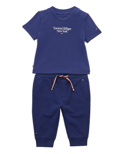 Tommy Hilfiger Pilot Blue &#039;Essential&#039; T-shirt And Jogger Set