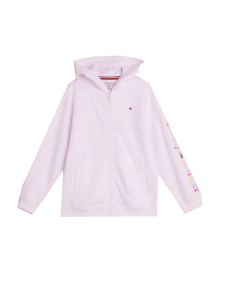 Tommy Hilfiger Girls Pale Pink Zip Up Sweatshirt
