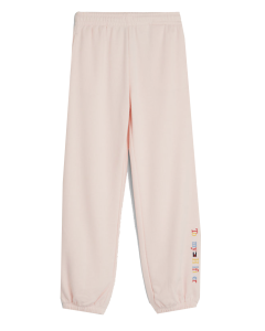 Tommy Hilfiger Girls Pale Pink Joggers With Colourful Logo