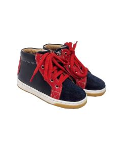 Shoo Pom Navy And Red Boys 'Dude Force' Zip Up Boots