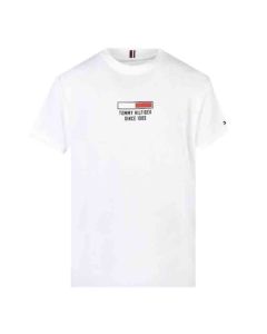 Tommy Hilfiger Boys White Printed Logo T-shirt