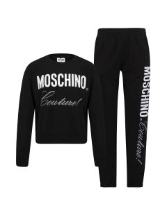 Moschino Couture Kids Black Rinestoned Tracksuit