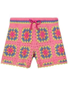 MARC JACOBS Girls Pink Crochet Knit Shorts