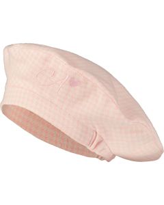A'Dee 'Angelina' Pale Pink Houndstooth Beret