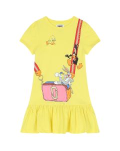 MARC JACOBS Girls Yellow 'Looney Tunes' Bag Print Dress