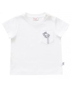 IL Gufo Boy's White Palm Tree T-Shirt
