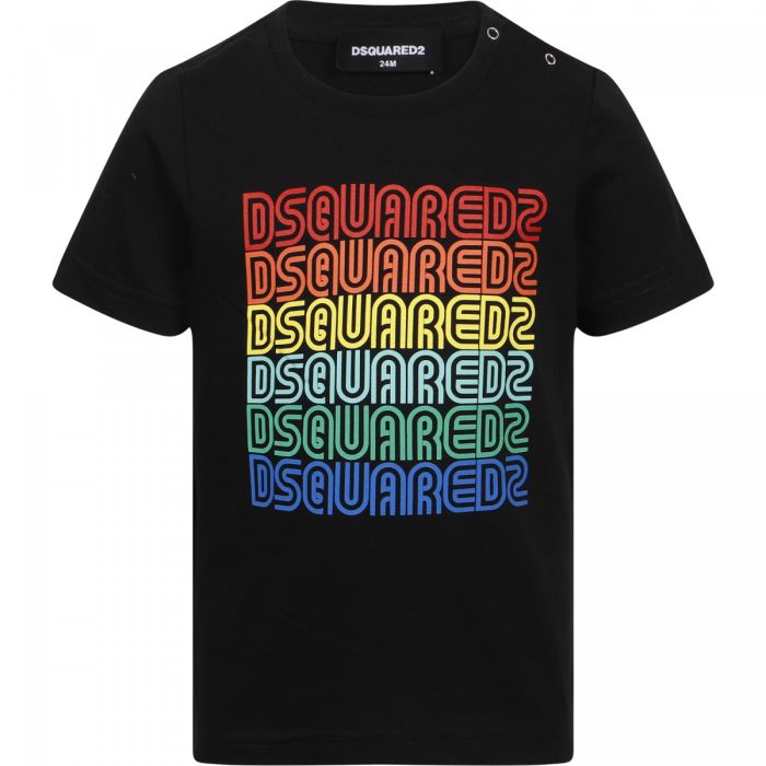 DSQUARED2 Baby Black Multi Coloured Logo T-Shirt