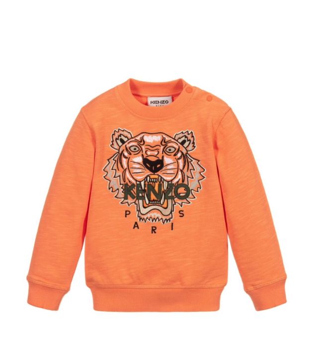 KENZO KIDS Orange Iconic Tiger Sweatshirt