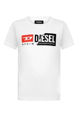 Diesel White Stitch Logo T-Shirt