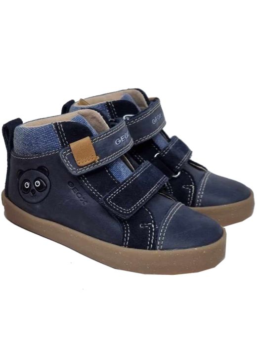 Boys WWF "Kilwi" Navy Boots withj embossed panda