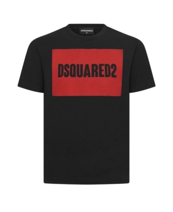 DSQUARED2 Black And Red Logo T-Shirt