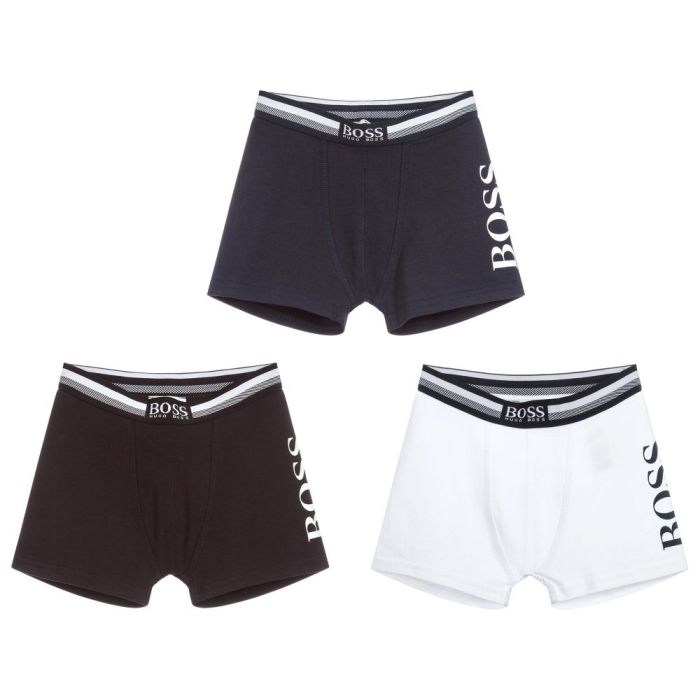 BOSS Boys Cotton Boxers (3 pack)