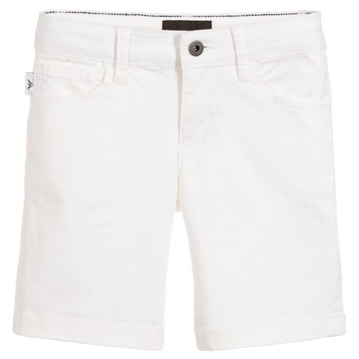 Emporio Armani Boys White Cotton Shorts