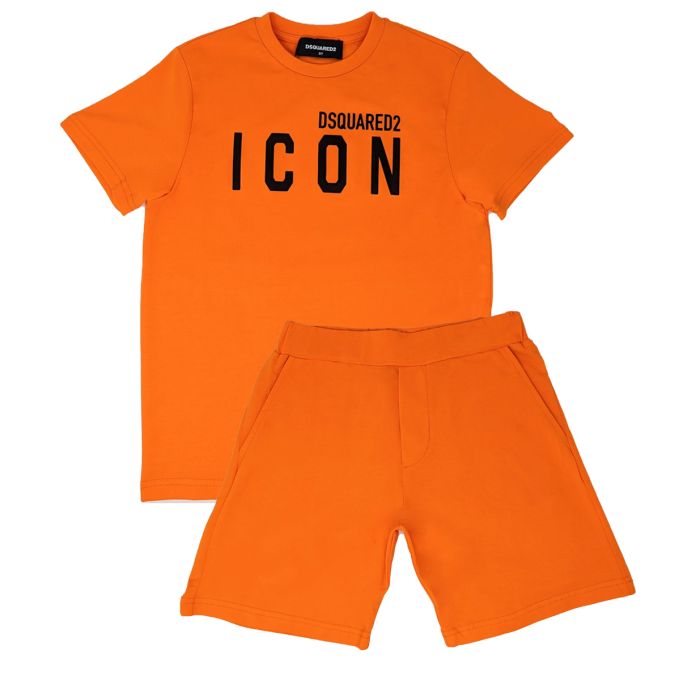 DSQUARED2 Orange Icon Logo Loungewear Set