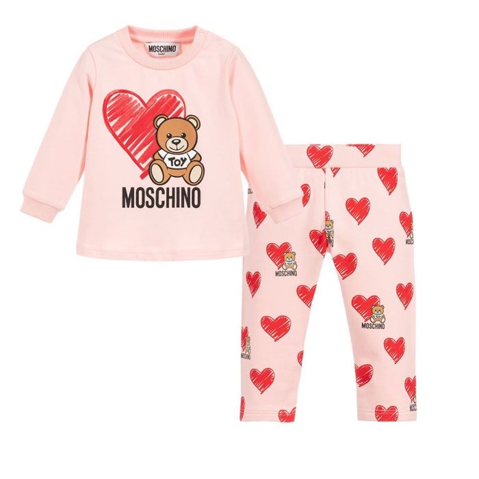 Moschino Baby Pink Toy Top & Pink Legging Set