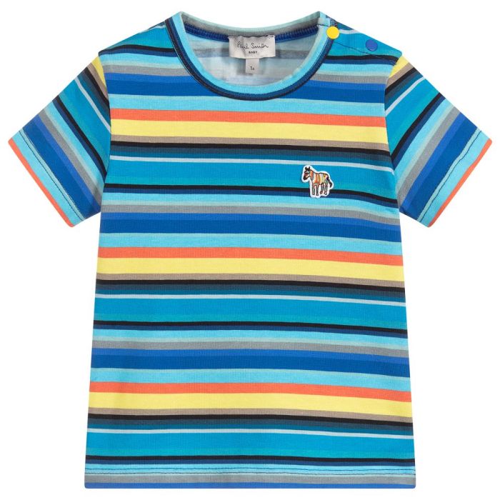 Paul Smith Junior Boys Stripe Cotton Tam T-Shirt