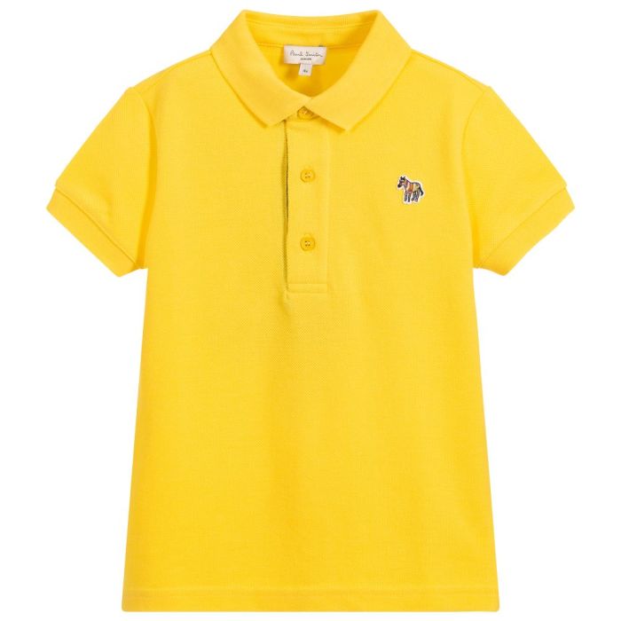 Paul Smith Junior Boys Yellow Cotton Ridley Polo Shirt